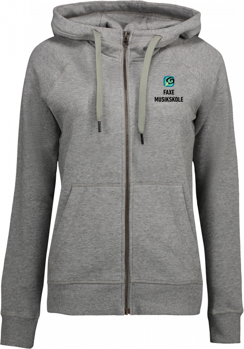 ID - Faxe Musikskole Hoodie W. Zip Women - Grey Melange